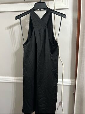 River Island Black Cross-Back Halter Dress
